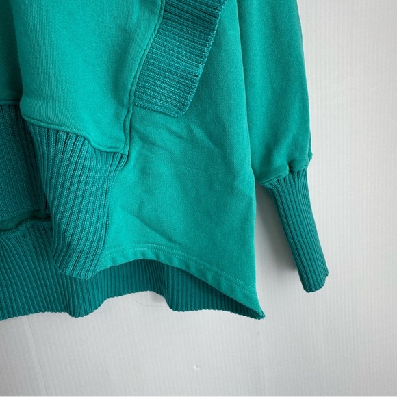 Bucket List womens teal pullover sweatshirt Washed French Terry Oversized Hoodie - Picture 6 of 7